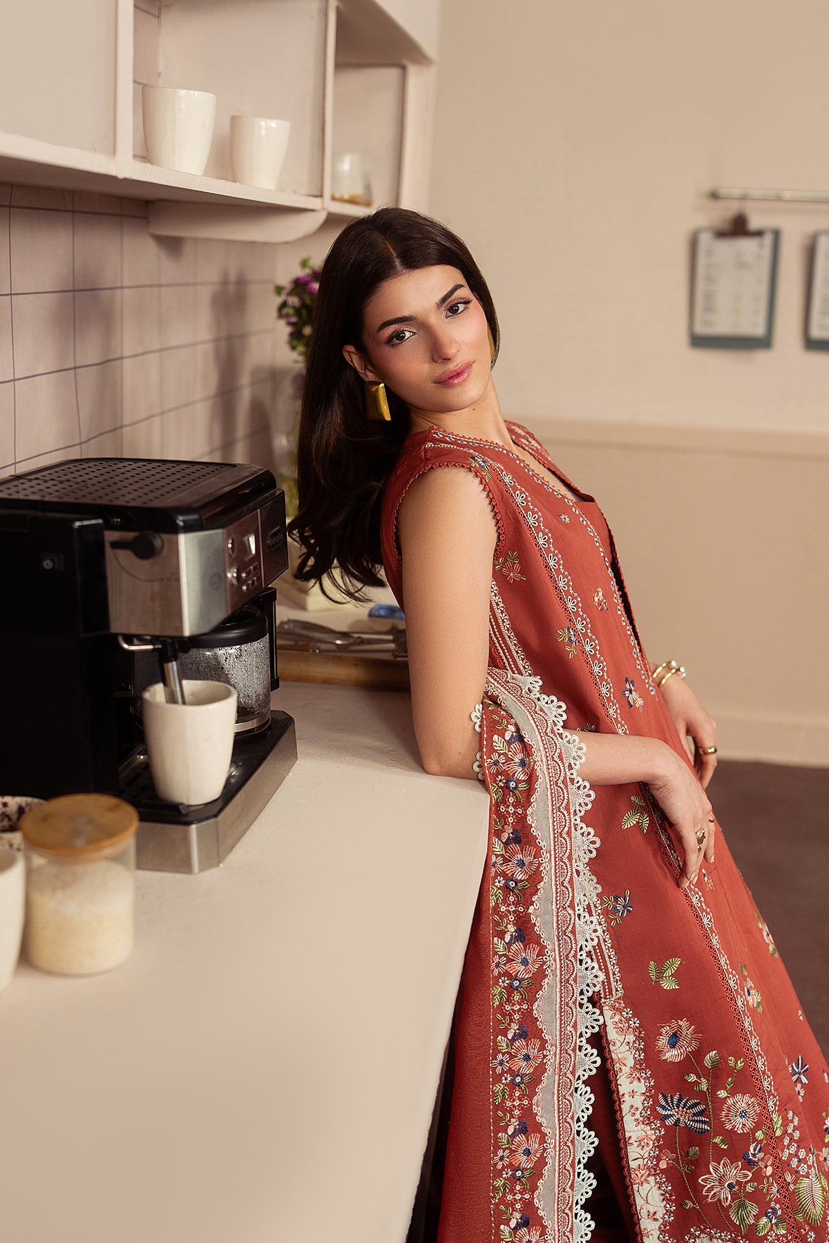 Brewed by Ayzel Unstitched Embroidered Lawn 3 Piece Suit AAF26UBL Toffee ZWU-0142-3PO – Festive Collection