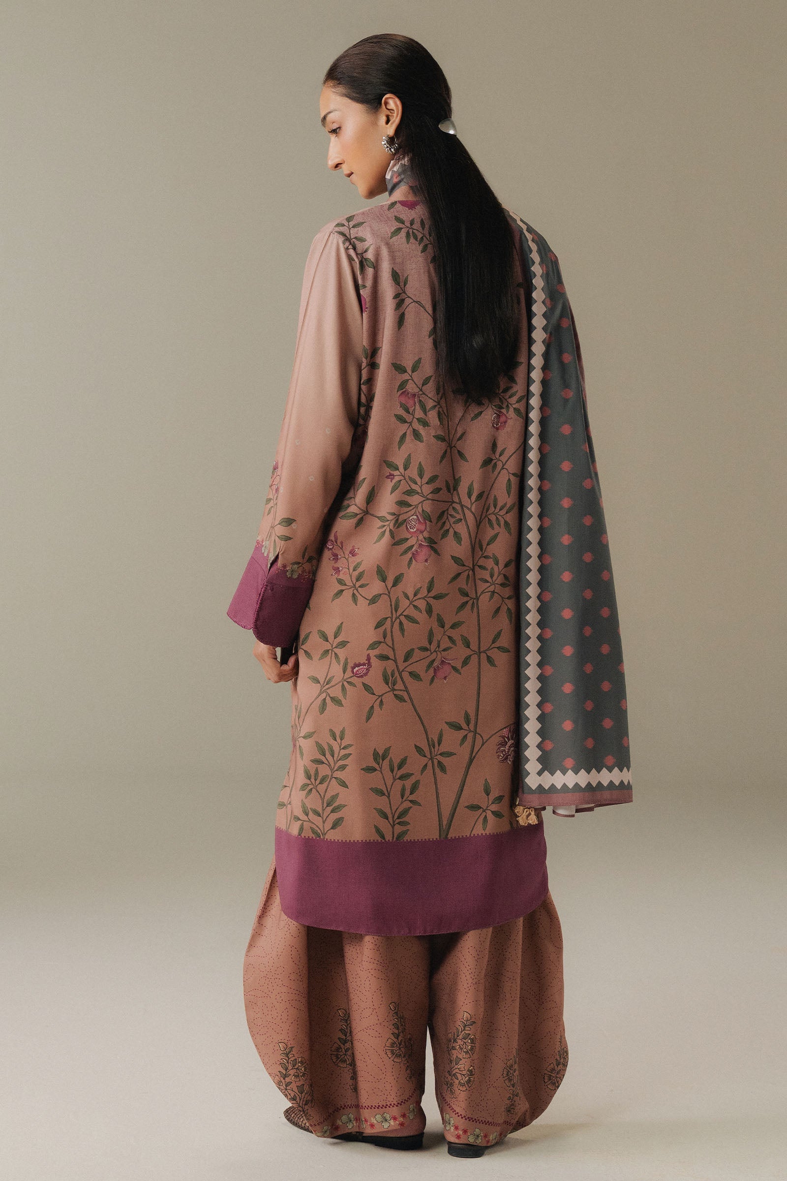 Coco by Zara Shahjahan Prints Unstitched Linen Suits 3 Piece CZS25PW Sienna Field D-4B – Winter Collection