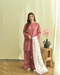 Rose Emb Farshi Shalwar 3pc