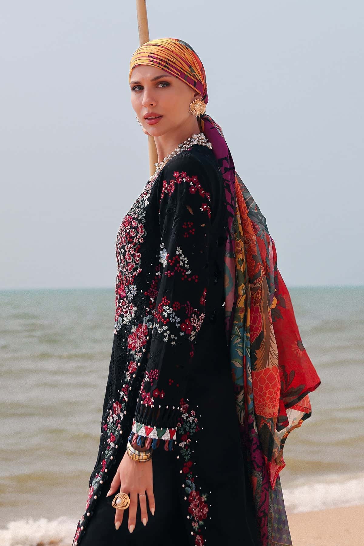 Afrozeh Embroidered Lawn Suits Unstitched 3 Piece AF25UL25 D-03 Elva – Luxury Collection