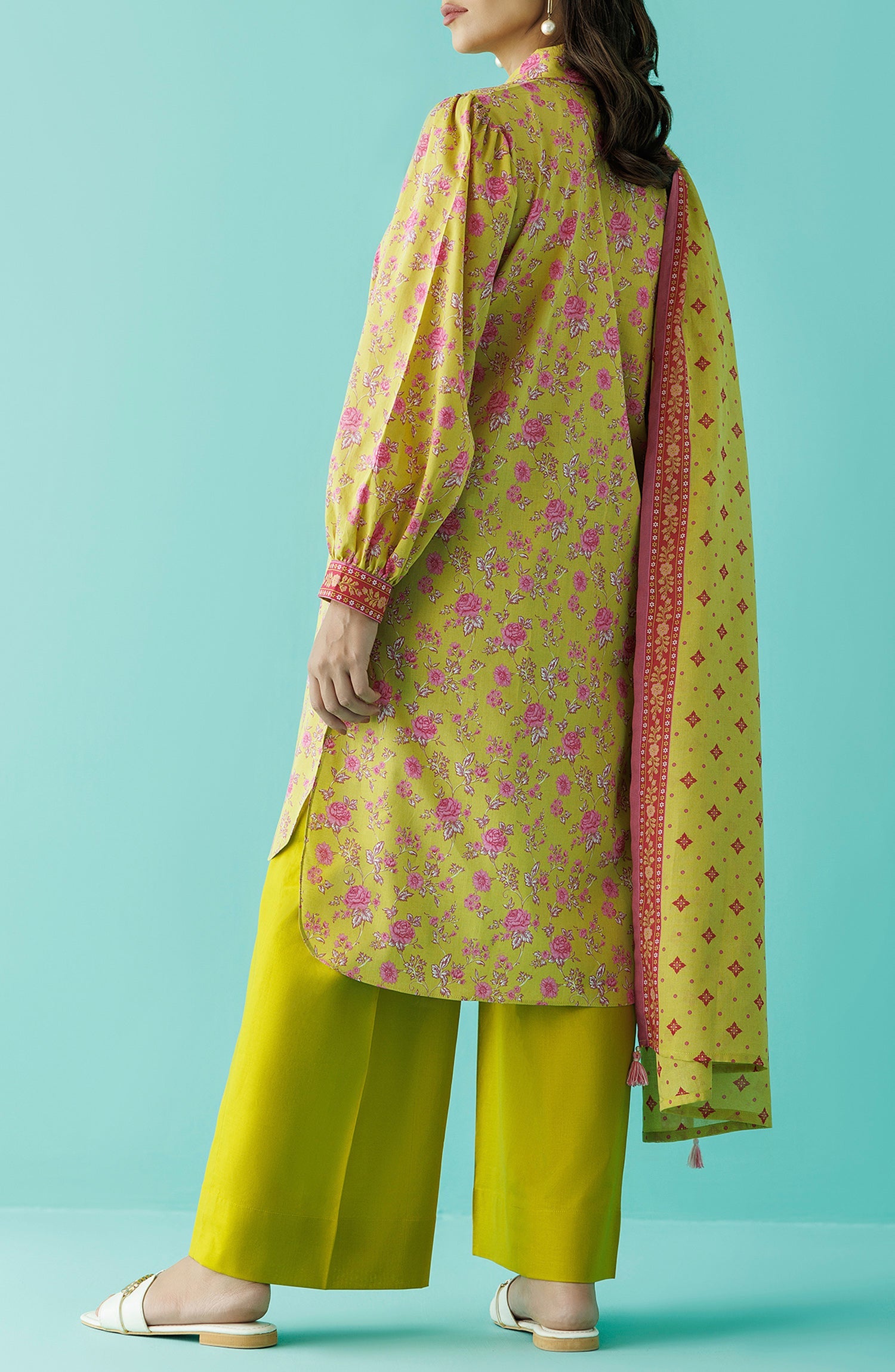 Orient Luxury Prints 3pc Un-stitched Summer Collection’26 – OTL-24-230/U LIME GREEN
