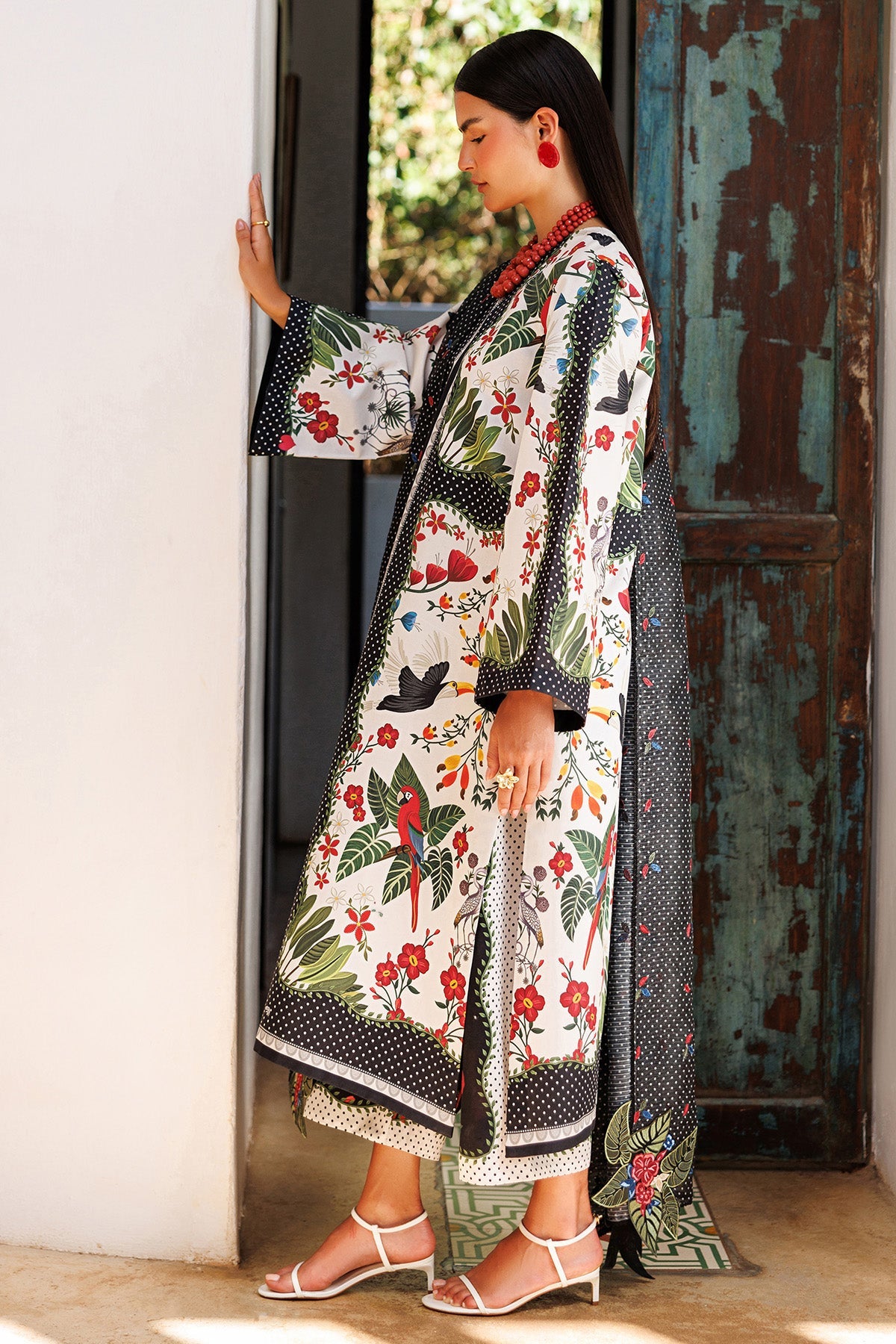 Jazmin Unstitched Luxury Embroidered Lawn 3 Piece Suit JAZ26L-9303 Summer Collection