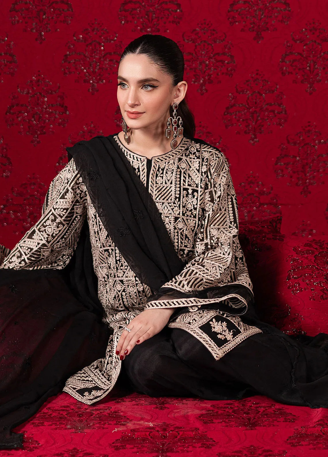 Luxe by Azure Embroidered Chiffon Suit Unstitched 3 Piece AZU24L Urban Muse – Formal Collection!