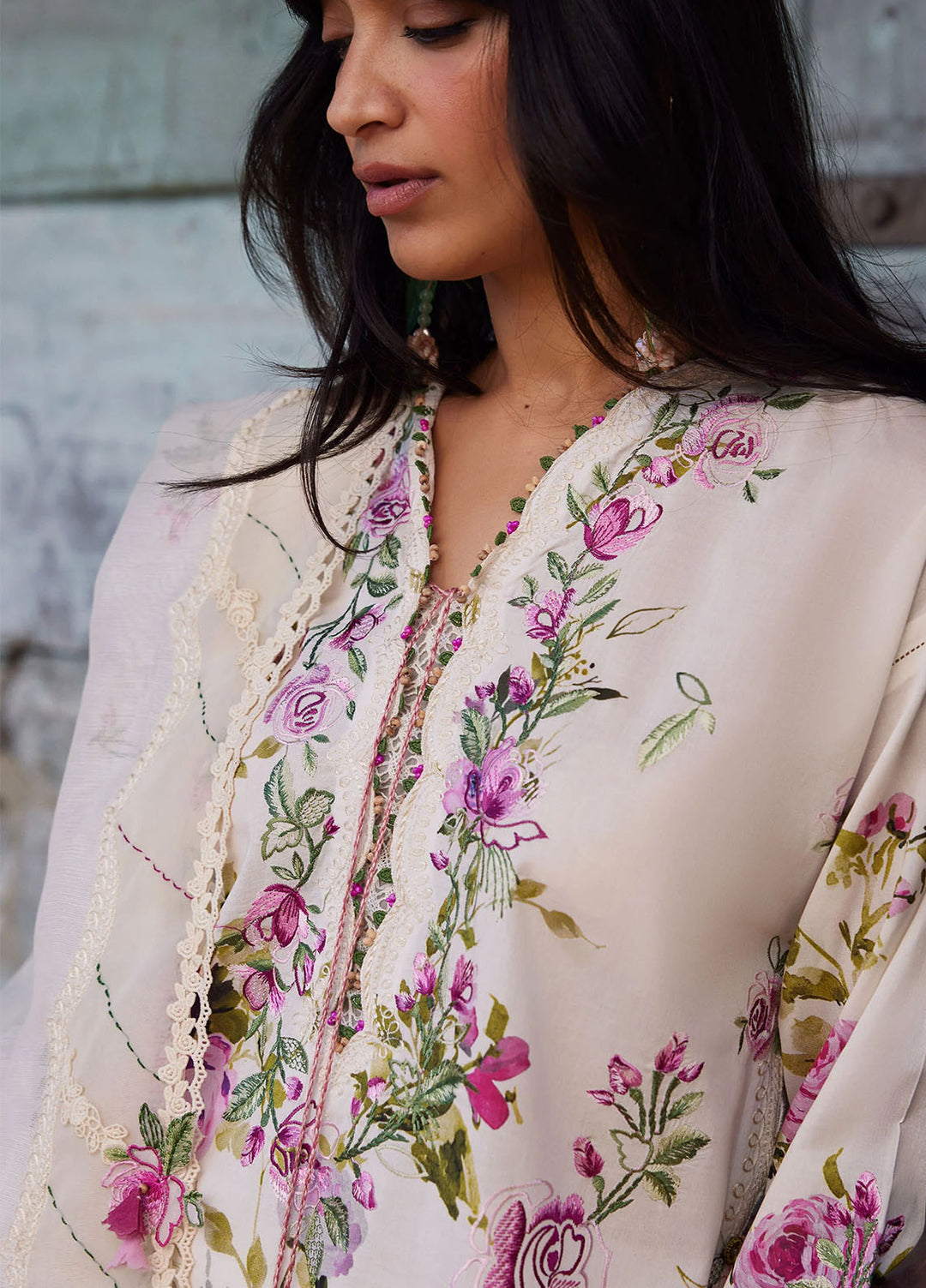 Meili by Zaha Unstitched Embroidered Lawn 3 Piece Suit ZK26UML ZL26-11B – Festive Collection