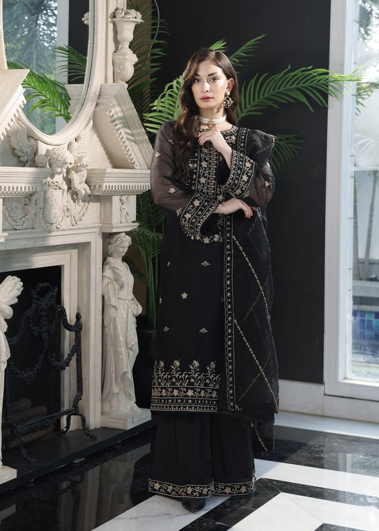 Merakish By Shahzeb Textiles Embroidered Khaddi Suits Unstitched 3 Piece ST22MK MR-C-V1-D9 – Mignight Black