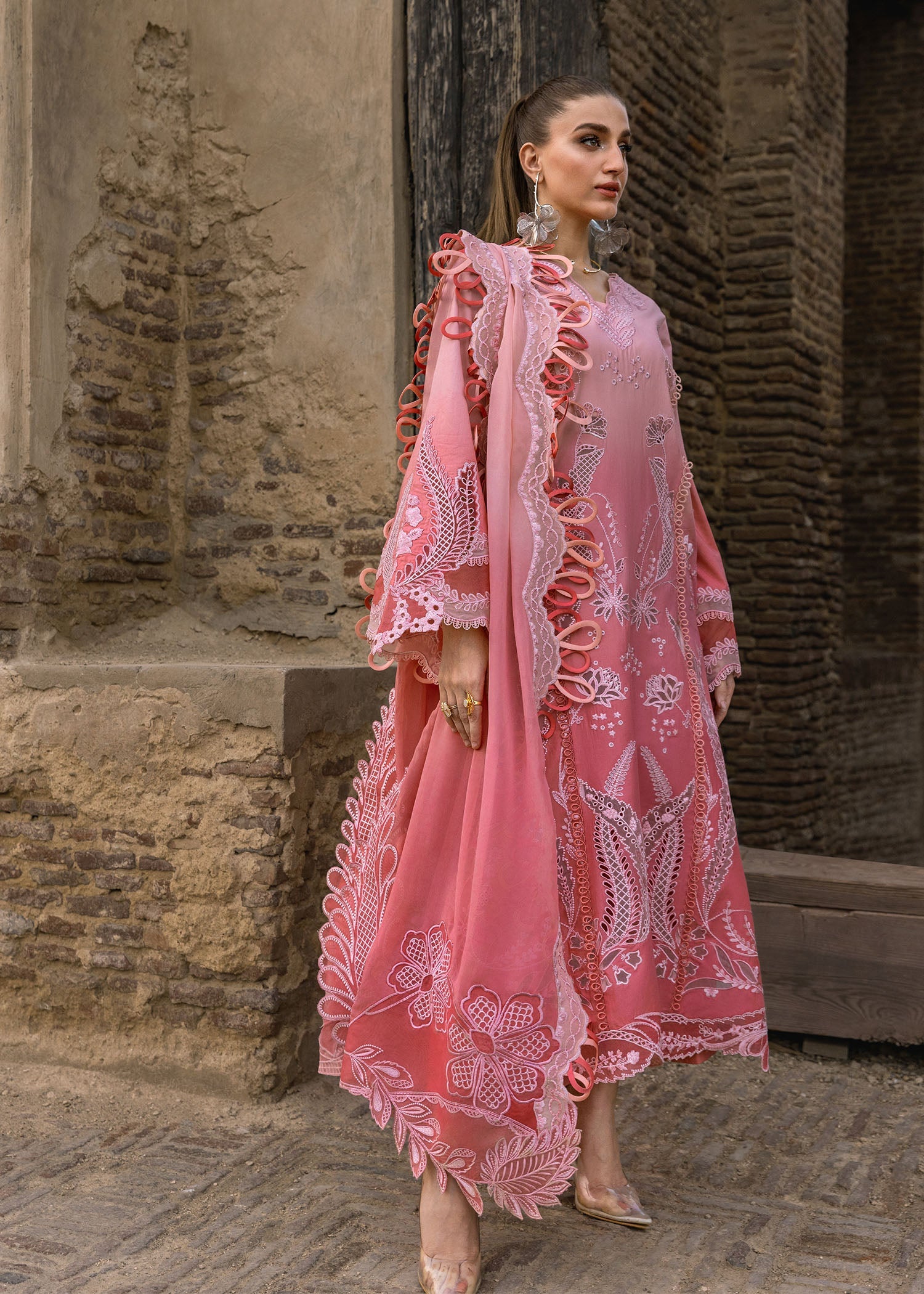 Crimson by Saira Shakira Embroidered Lawn Suits Unstitched 3 Piece CR2LS 1B-ALL THINGS OMBRE – Luxury Collection