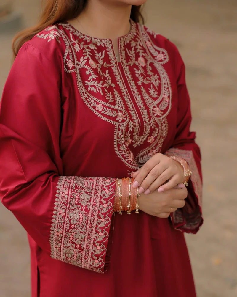 Sadaf Emb Farshi Shalwar Set