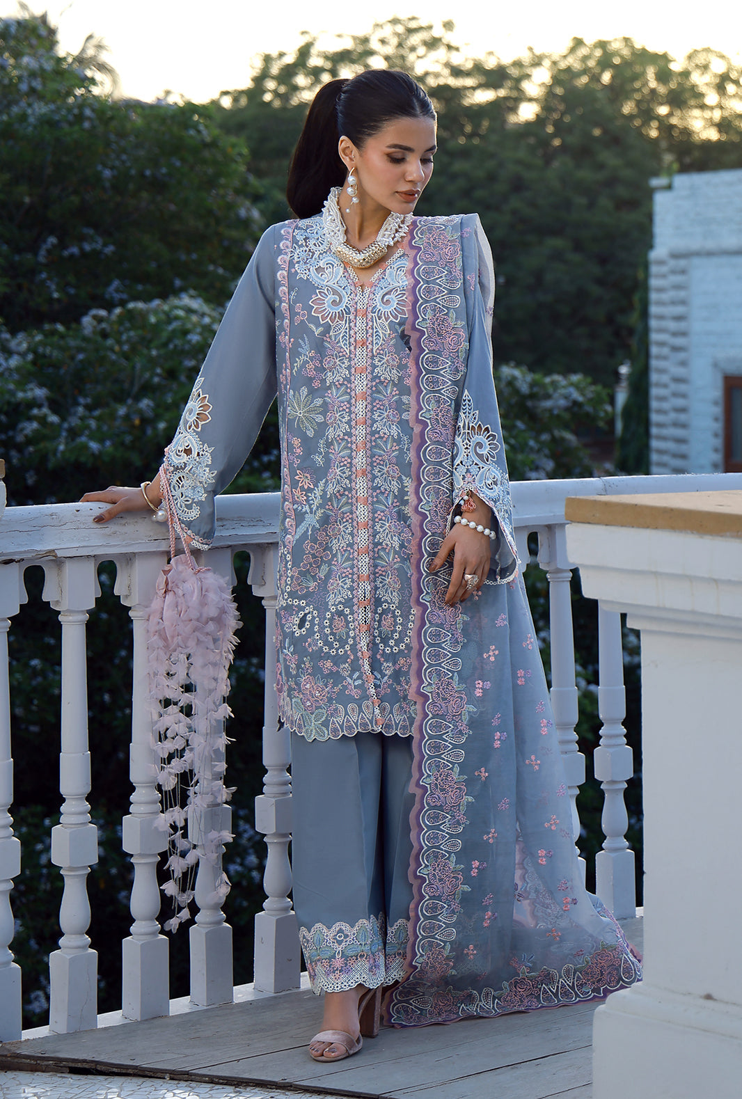 AJR – Signature Luxury Lawn Embroidered (Stitched) Collection’36 – Aven