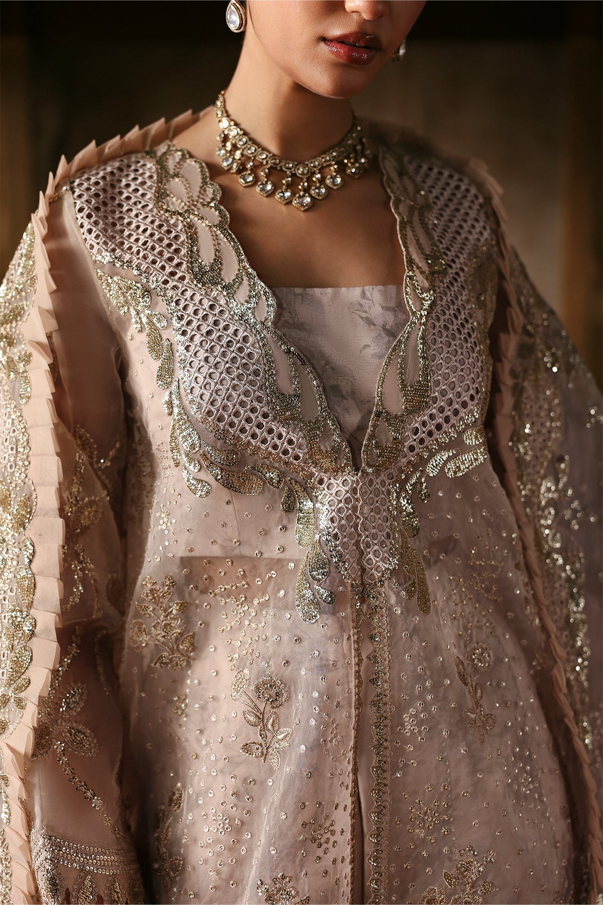 Kaashvi by Ayzel Unstitched Organza Embroidered Suits 3 Piece AAF25KW NEYSA AZW-25-V2-02 – Wedding Collection