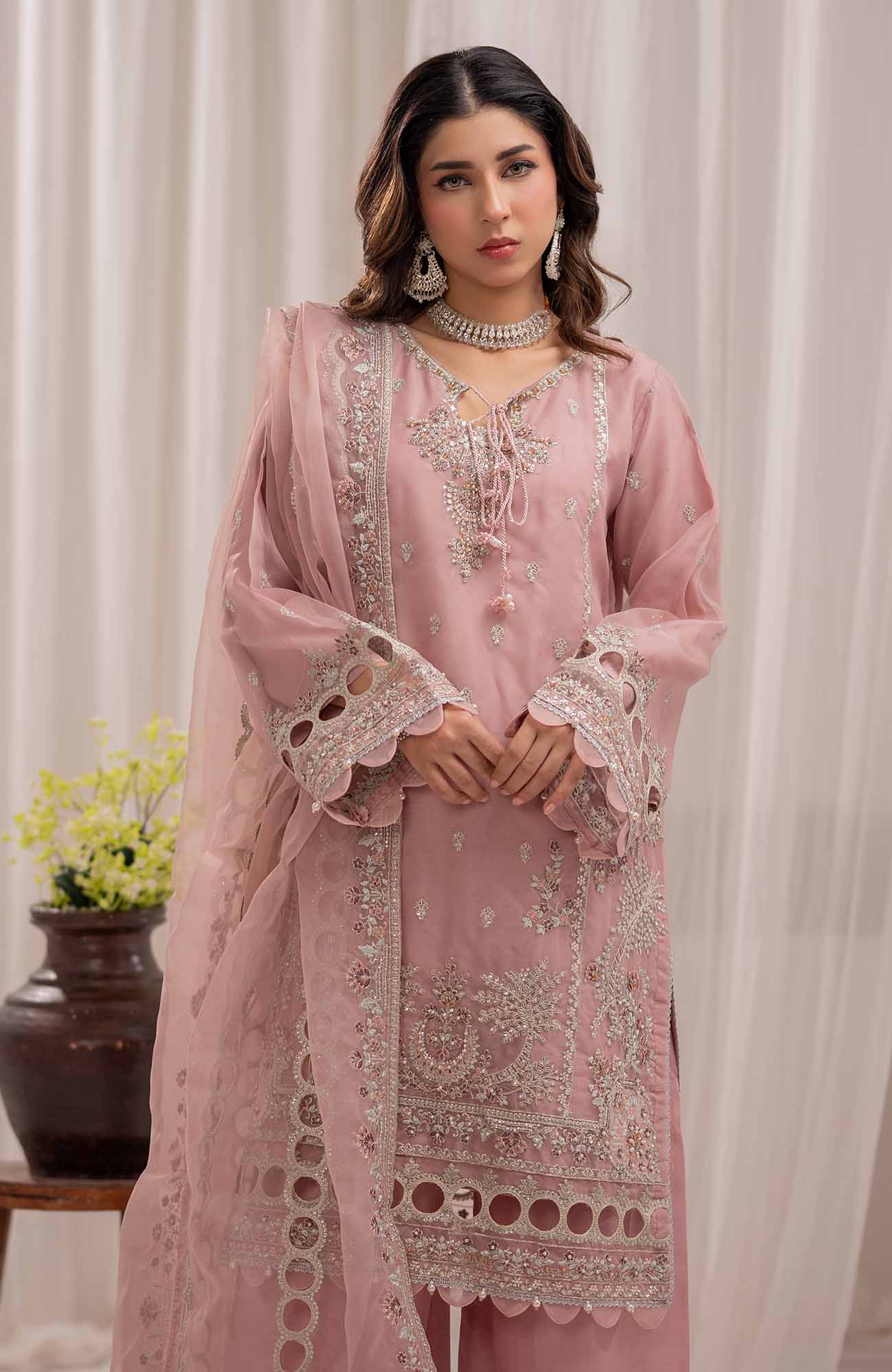 Zurr Khoobsorat'25 by AB Textile Embroidered Chiffon Suit Ready To wear 3 Piece - Formal Collection