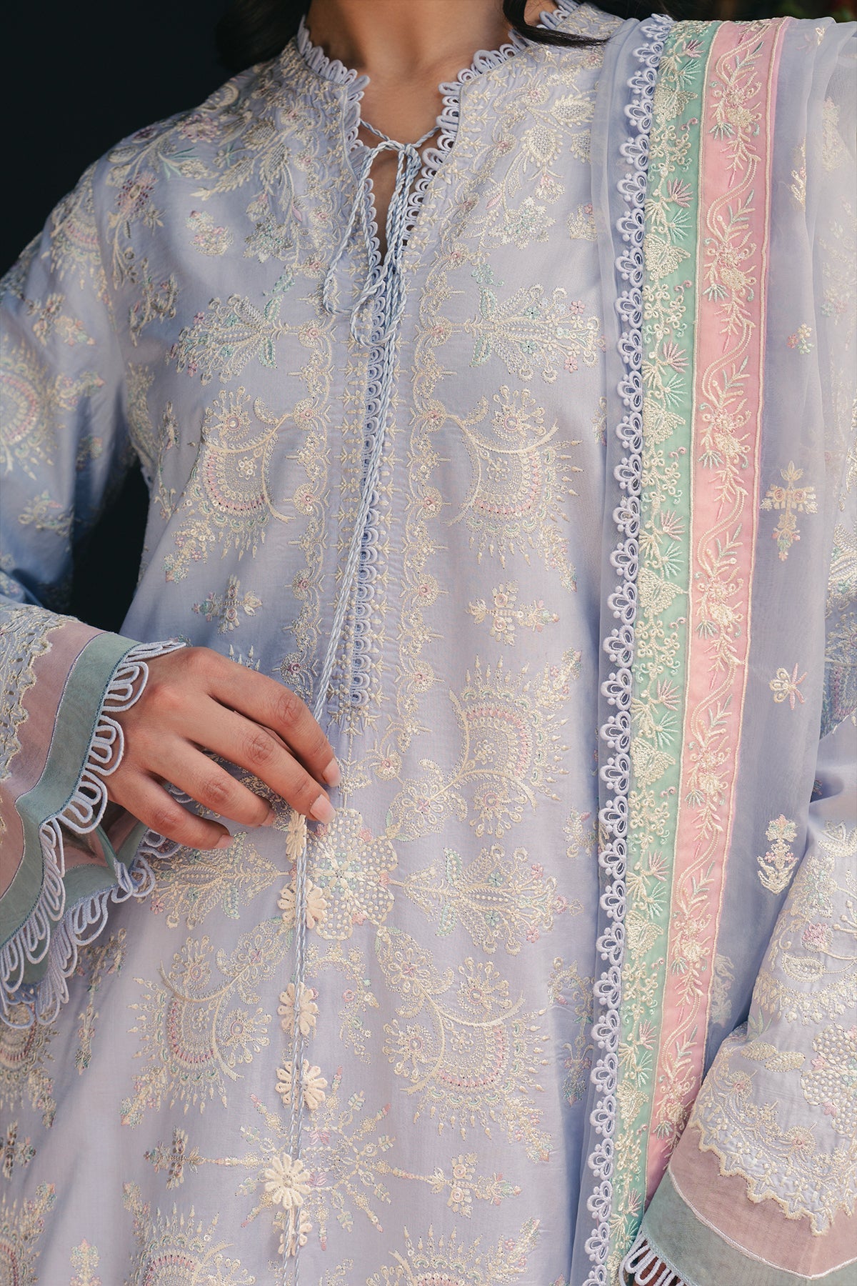 Mulaqat by Afrozeh Unstitched Embroidered Lawn 3 Piece Suit AF26UML SAYA FWU-0058 – Festive Collection