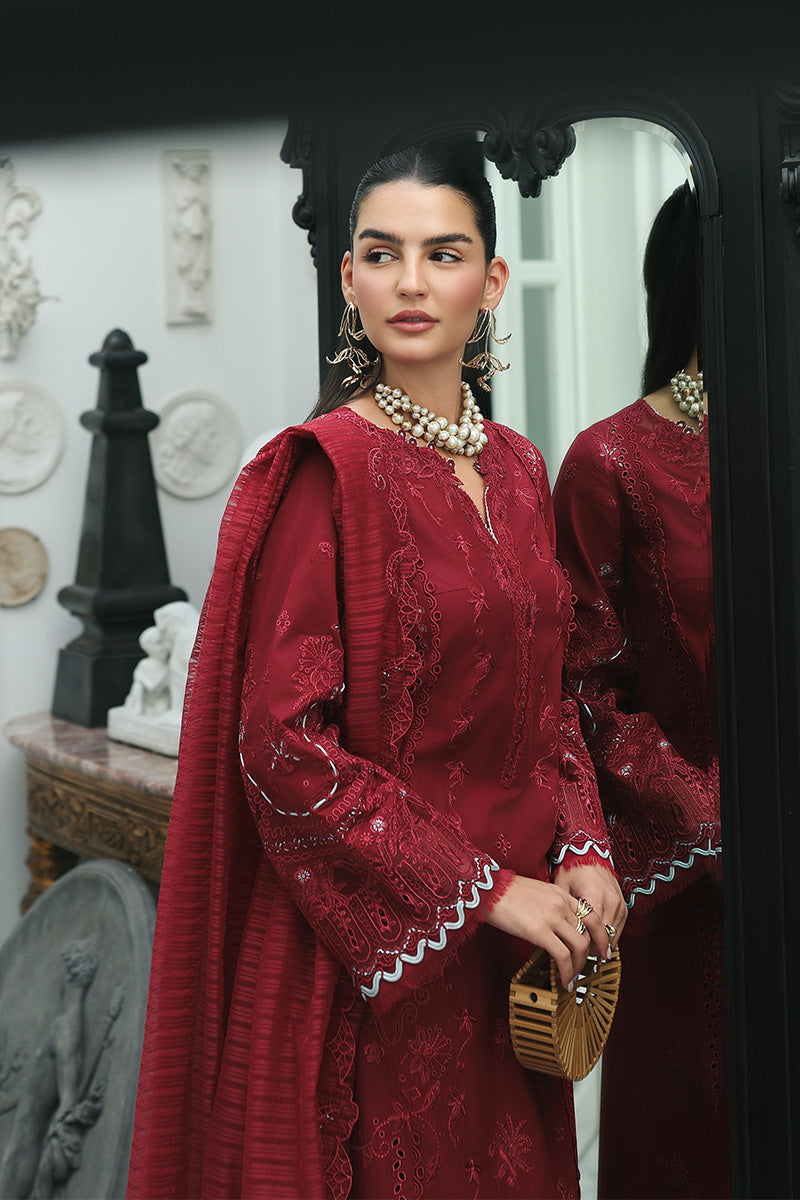 Qalamkar Unstitched Embroidered Luxury Lawn 3 Pcs Suit QLK26US RP-16 Qistah – Summer