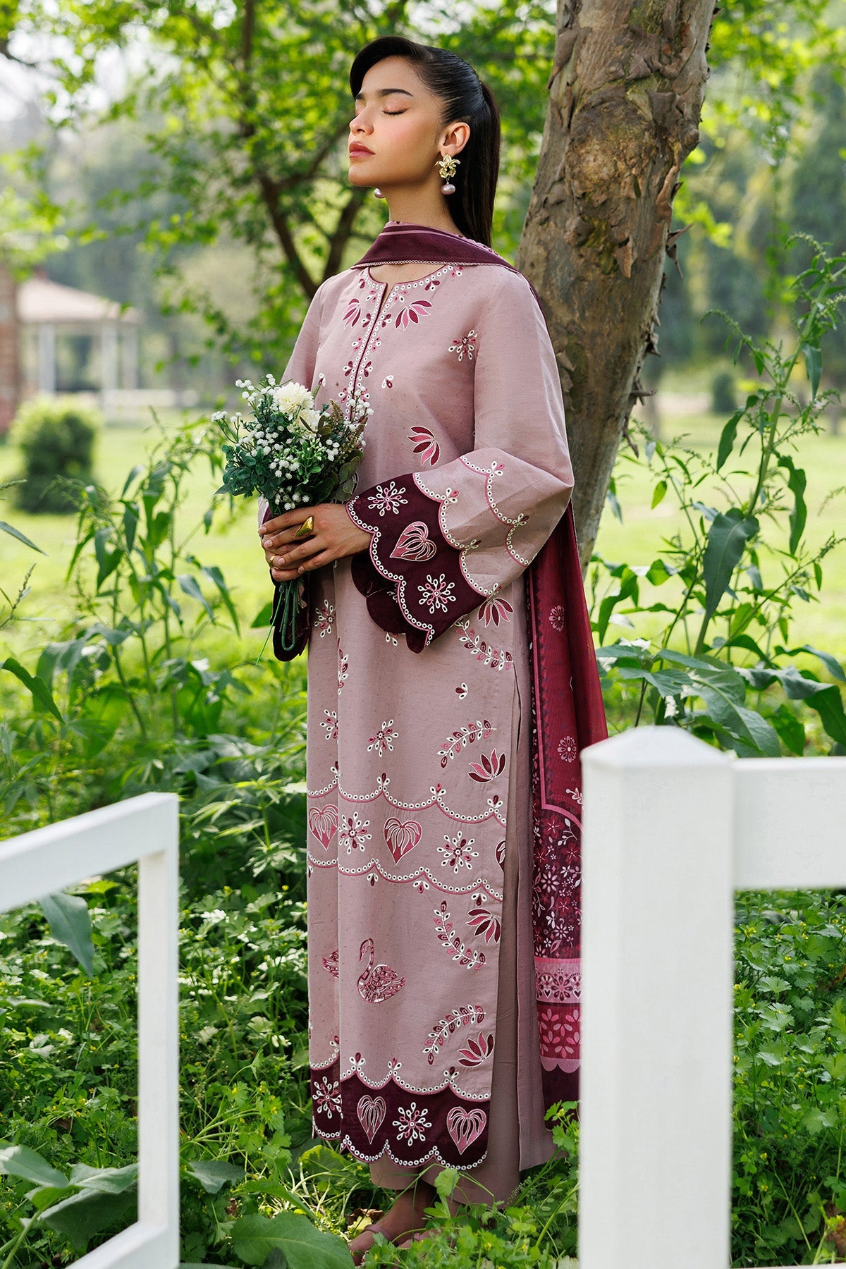 Jazmin Unstitched Luxury Embroidered Lawn 3 Piece Suit JAZ26L-9348 Summer Collection