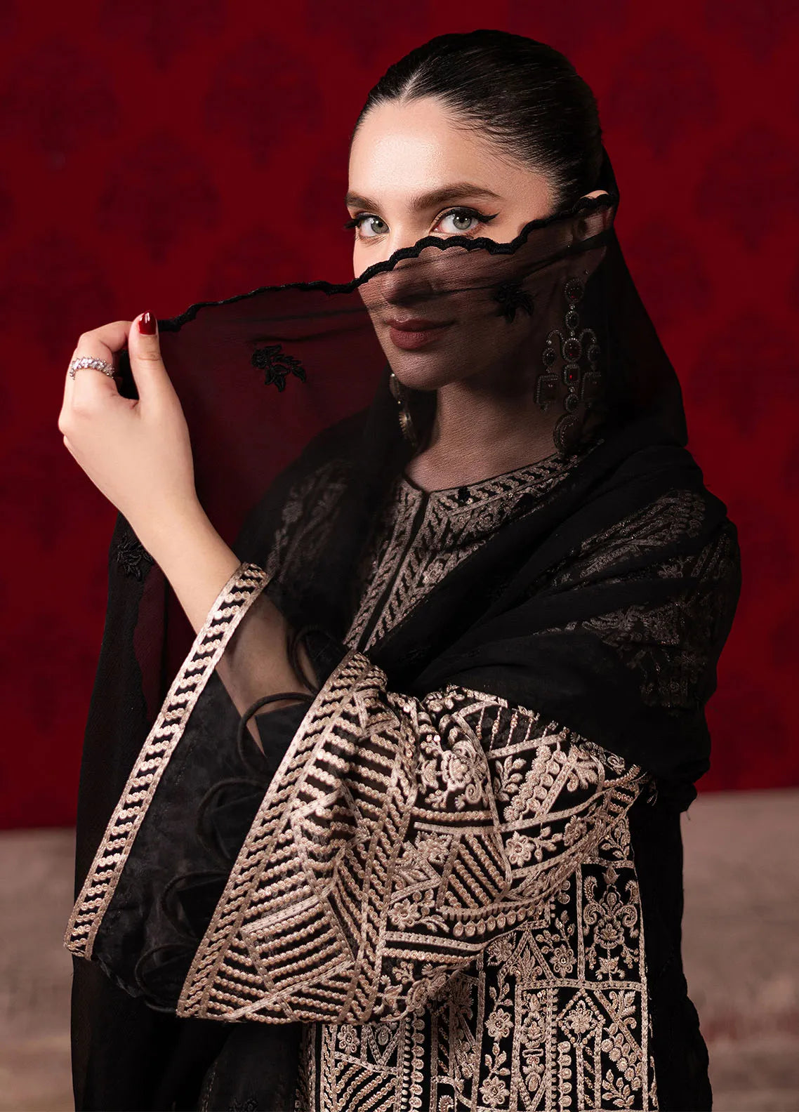 Luxe by Azure Embroidered Chiffon Suit Unstitched 3 Piece AZU24L Urban Muse – Formal Collection!
