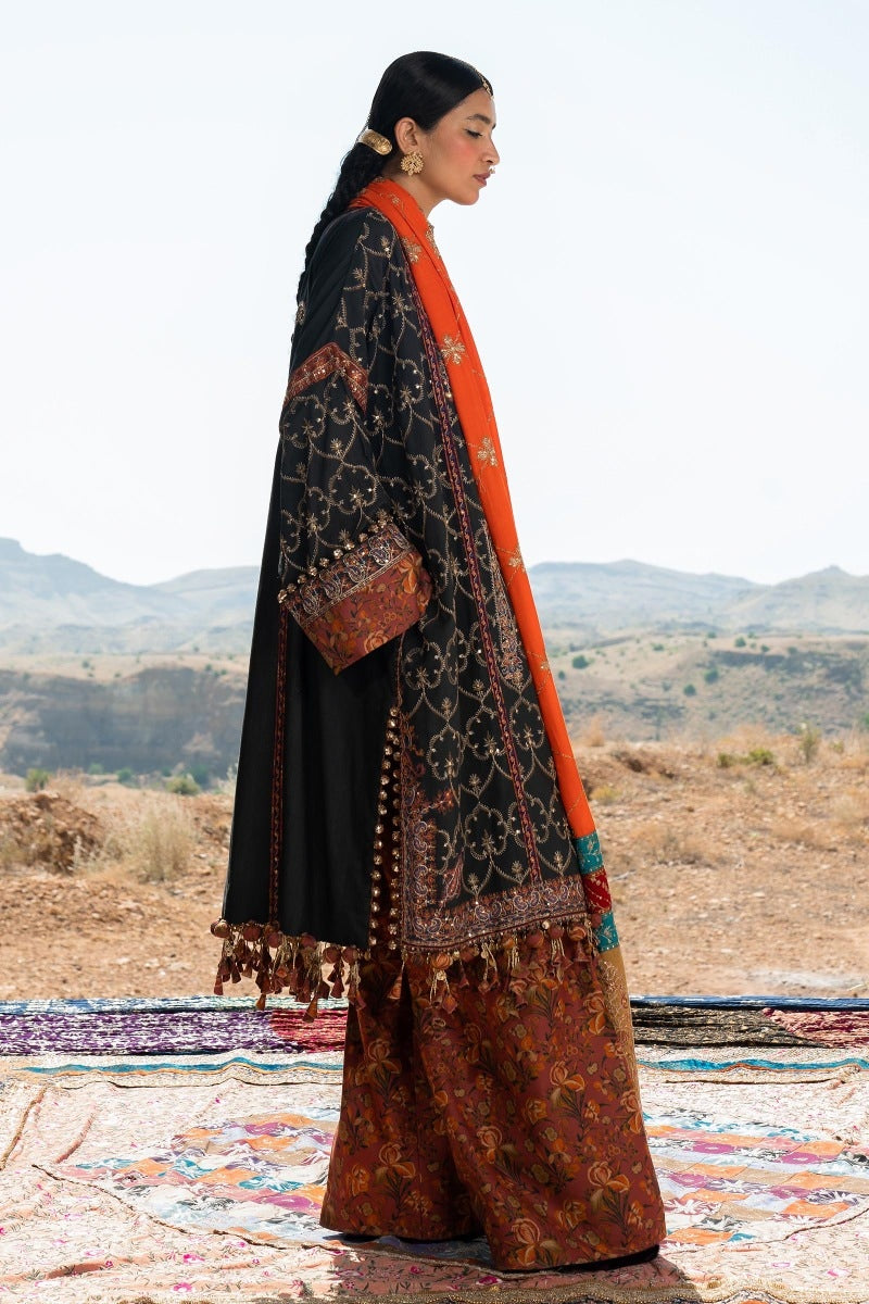 Sana Safinaz Embroidered Slub Suits Unstitched 3 Piece S231-004A-CP – Luxury Winter Collection
