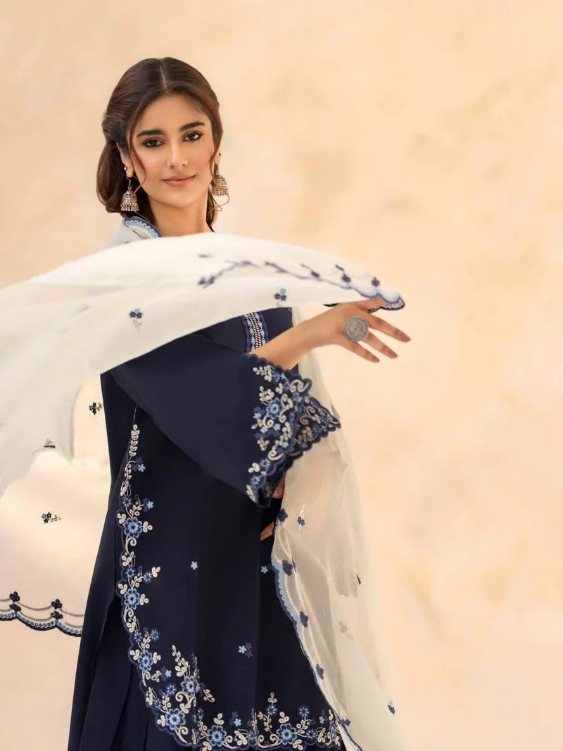 Trop Emb Farshi Shalwar 3pc