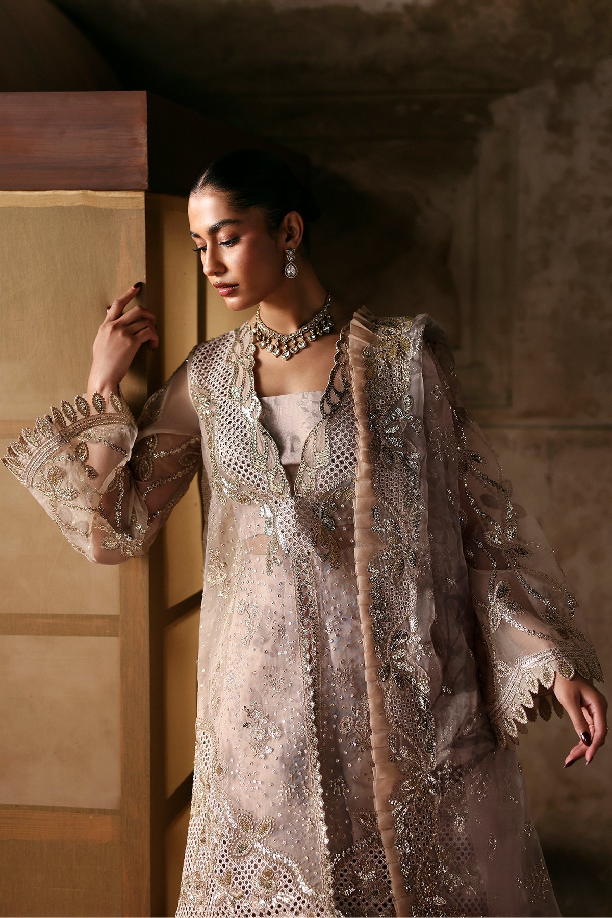 Kaashvi by Ayzel Unstitched Organza Embroidered Suits 3 Piece AAF25KW NEYSA AZW-25-V2-02 – Wedding Collection