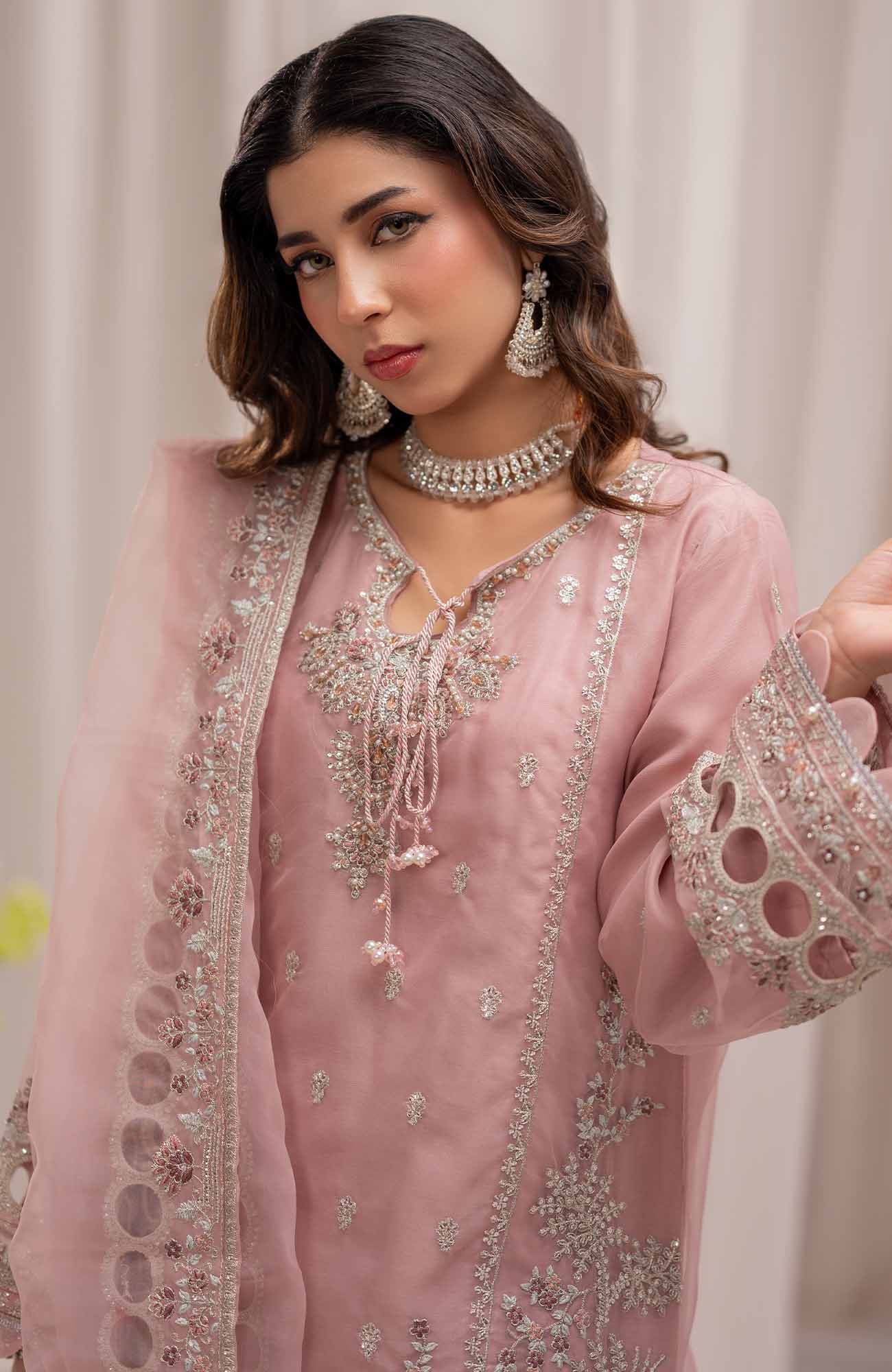 Zurr Khoobsorat'25 by AB Textile Embroidered Chiffon Suit Ready To wear 3 Piece - Formal Collection