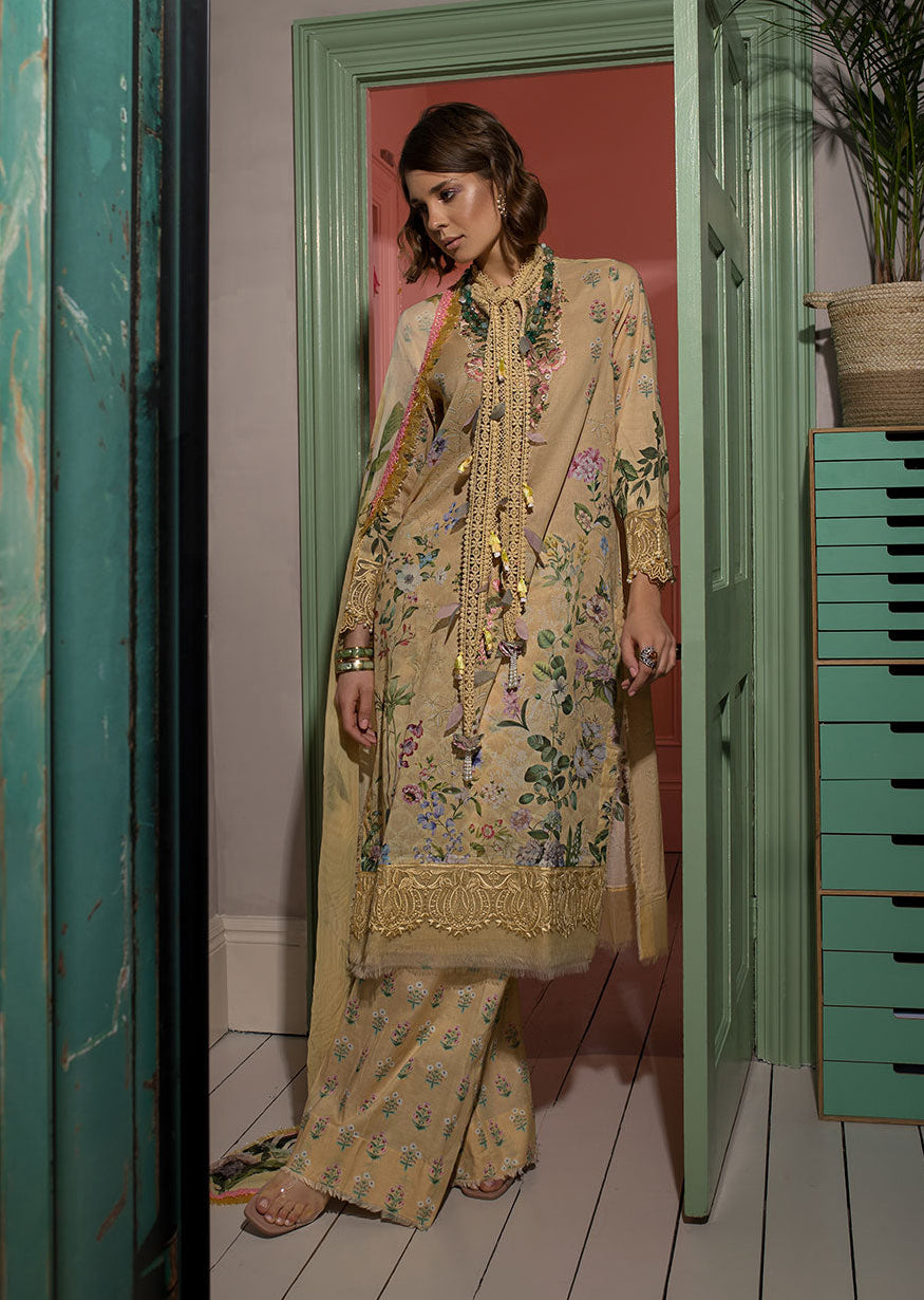 Sobia Nazir Vital Embroidered Lawn Suits Unstitched 3 Piece SN24V SV24-7A - Summer Collection