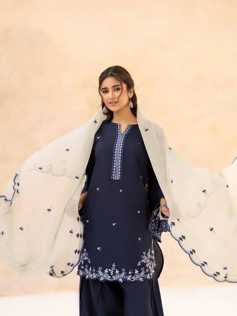 Trop Emb Farshi Shalwar 3pc