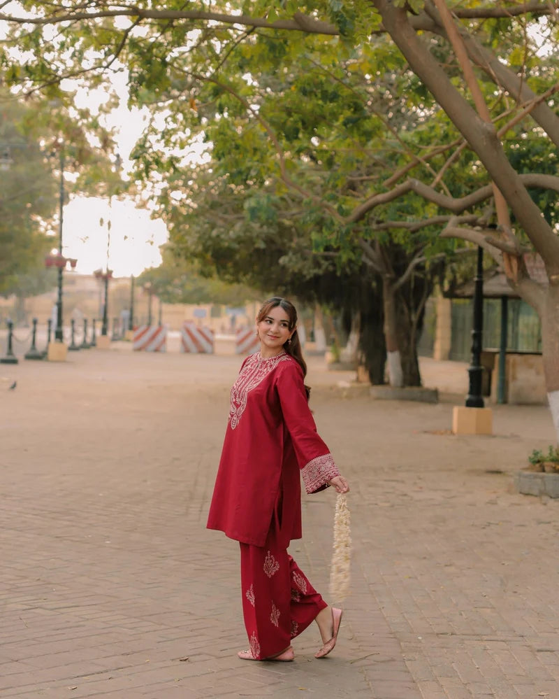 Sadaf Emb Farshi Shalwar Set