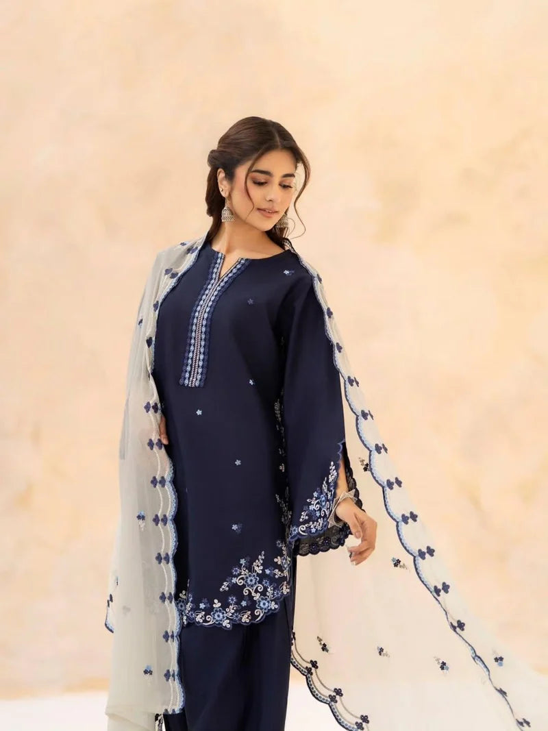 Trop Emb Farshi Shalwar 3pc