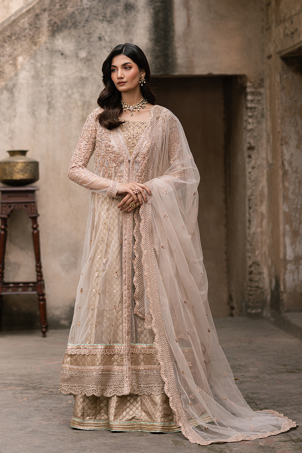 Luxe by Azure Embroidered Chiffon Suit Unstitched 3 Piece AZU24L Ethereal Majesty - Formal Collection