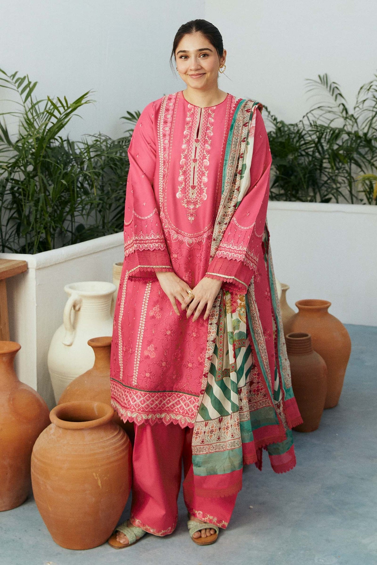Coco By Zara Shahjahan Embroidered Lawn Suit Unstitched 3 Piece CZS24E D-02 Gul