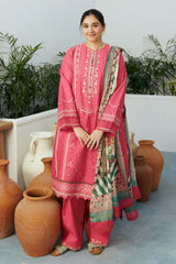 Coco By Zara Shahjahan Embroidered Lawn Suit Unstitched 3 Piece CZS24E D-02 Gul-