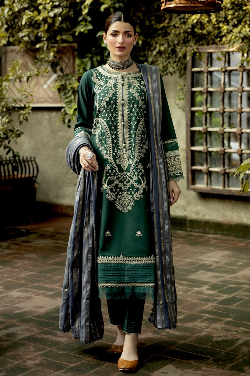 Qline by Qalamkar Embroidered Lawn Suits Unstitched 3 Piece QLM20Q NW-04 - Luxury Collection-
