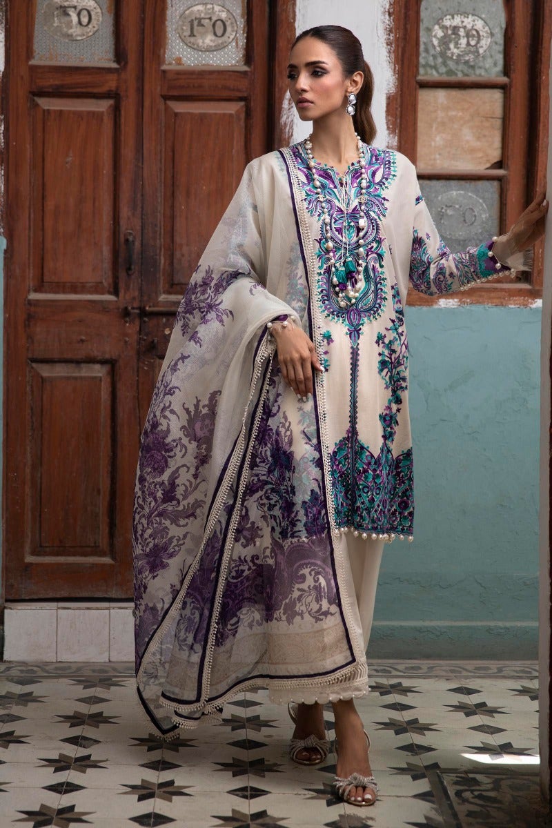 Sana Safinaz Luxury Muzlin Lawn Embroidered - 7A