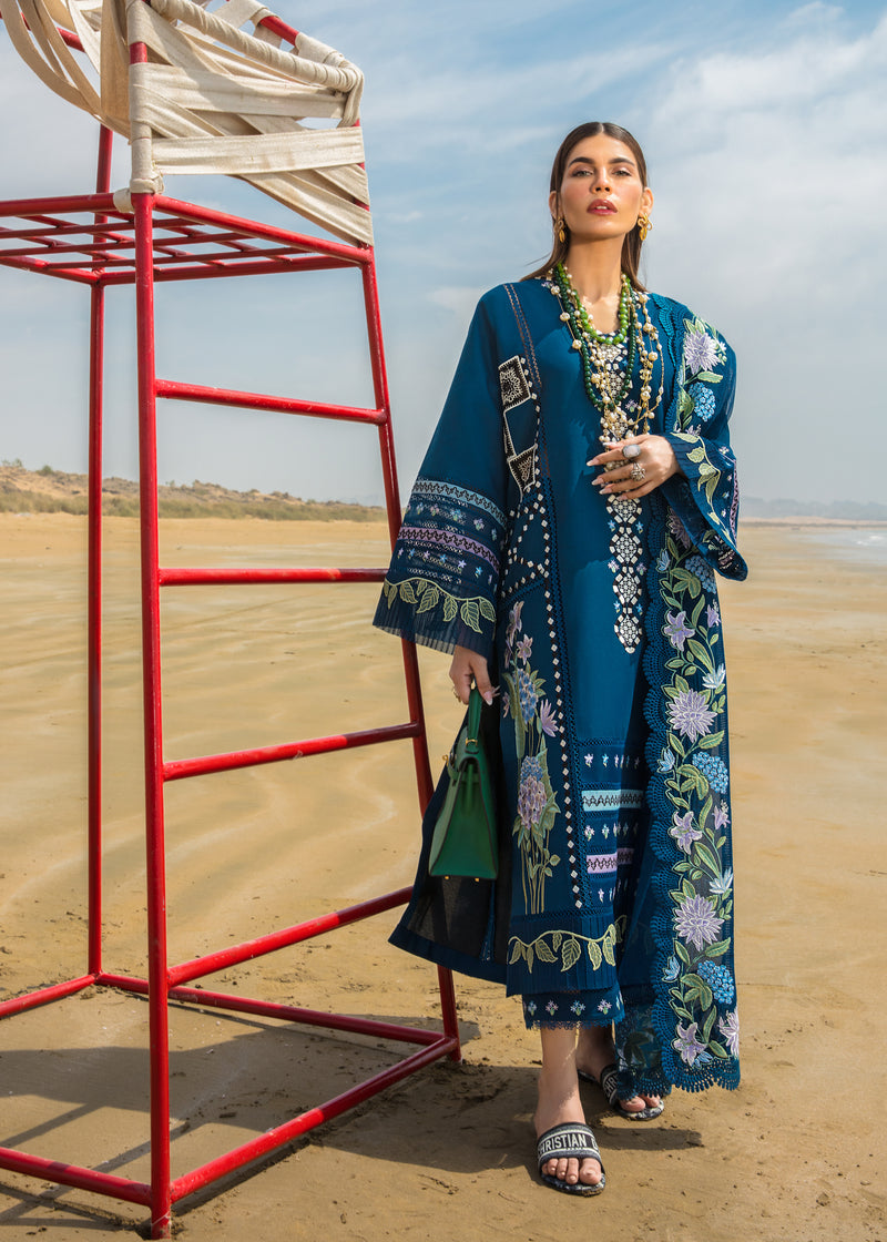Crimson Luxury Lawn Collection'23 - Bohemian Summer - Cobalt
