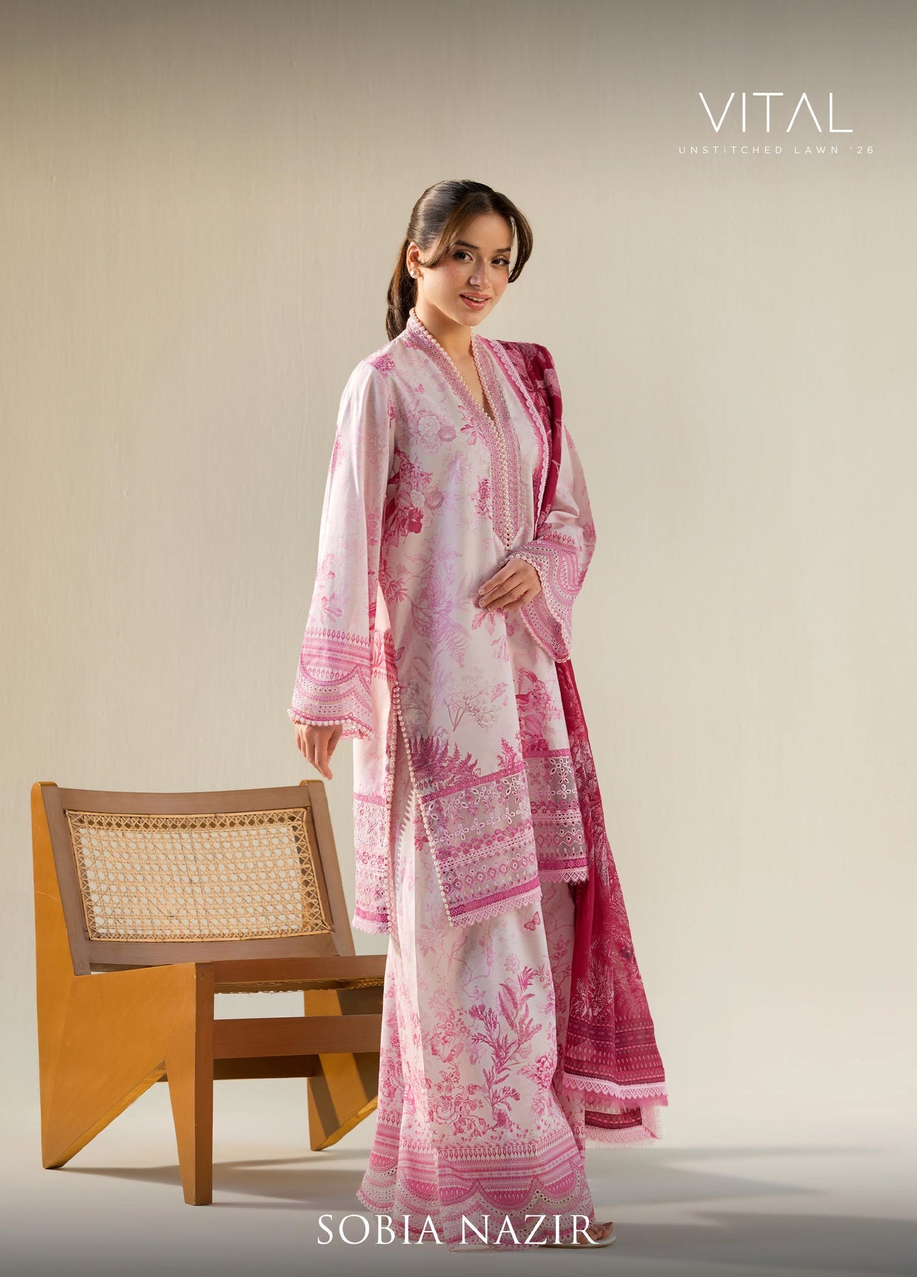 Sobia Nazir Vital Luxury Embroidered Lawn Suit Unstitched 3 Piece SN26UVL 3A – Summer Collection