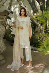 Manara Embroidered Lawn Suit Unstitched 3 Piece MNA24L ML-09 Motia - Luxury Collection-