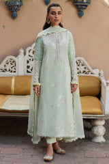 Zaha By Khadijah Shah Embroidered Lawn Suits Unstitched 3 Piece - AIRA (ZF24-02) - Summer Collection-
