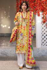 Zaha By Khadijah Shah Embroidered Lawn Suits Unstitched 3 Piece ZL25NL D-08 A Zaraah - Summer Collection