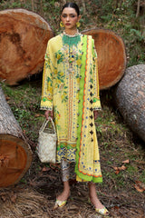 Zaha By Khadijah Shah Embroidered Lawn Suits Unstitched 3 Piece ZL25NL D-04 A Dahlia - Summer Collection