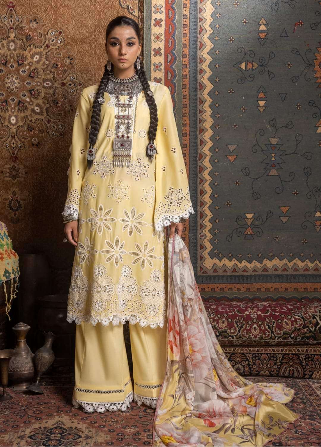 Adan Libas Luxury Chikankari Lawn Embroidered Series by Ayesha Zia -ALAZ-08