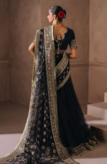 Mallika Jaan by Bushra Paracha Unstitched Embroidered Tusel Silk Saree – SAL JAAN