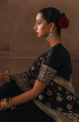Mallika Jaan by Bushra Paracha Unstitched Embroidered Tusel Silk Saree – SAL JAAN