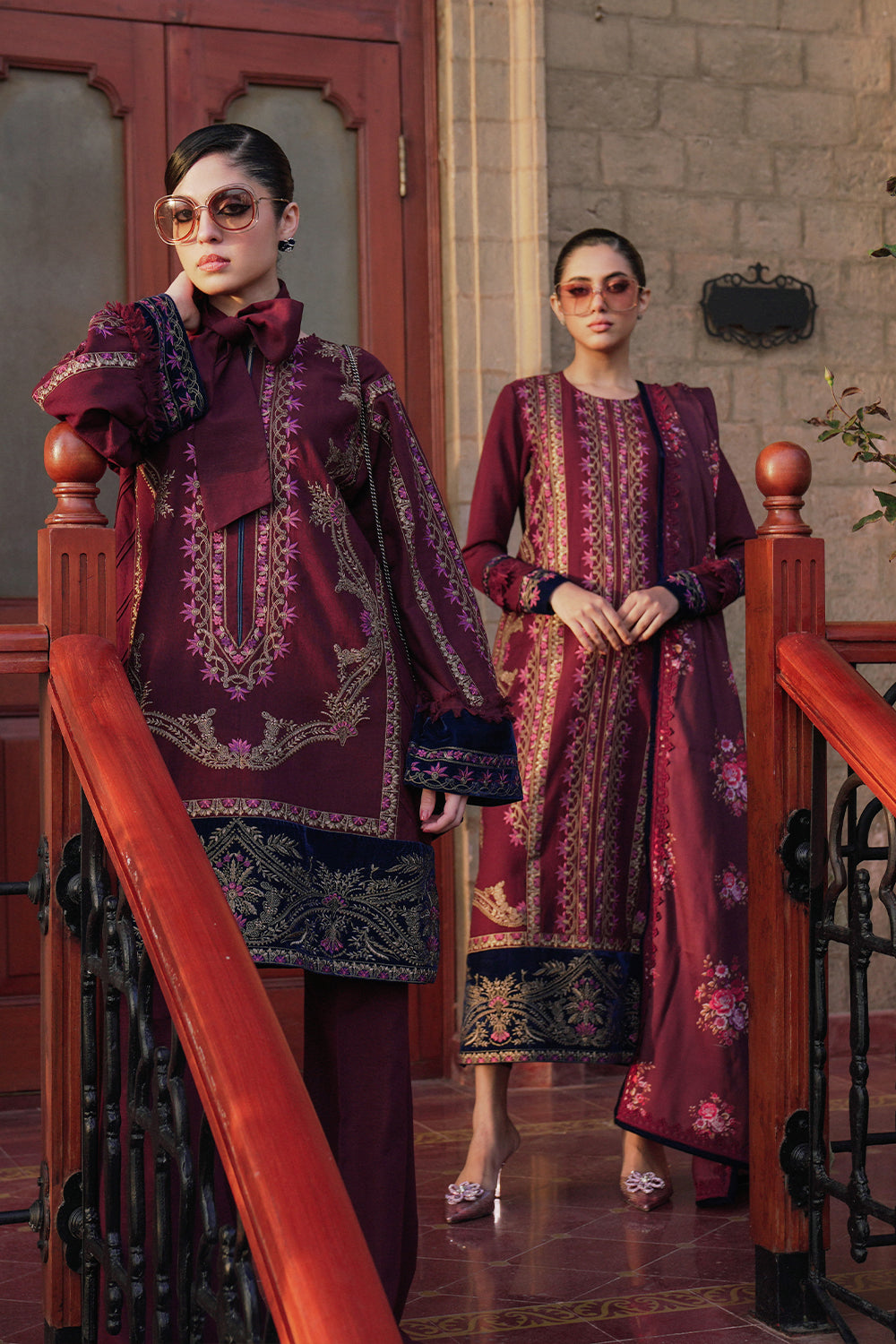 Saira Rizwan Embroidered Khaddar Suits Unstitched 3 Piece SR23WU SR-02 Zaynem - Winter Collection