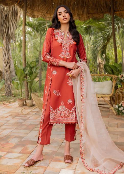 Sadaf Fawad Khan - Siraa Embroidered Lawn Suit Unstitched 3 Piece SDF24SL Faizah B - Summer Collection