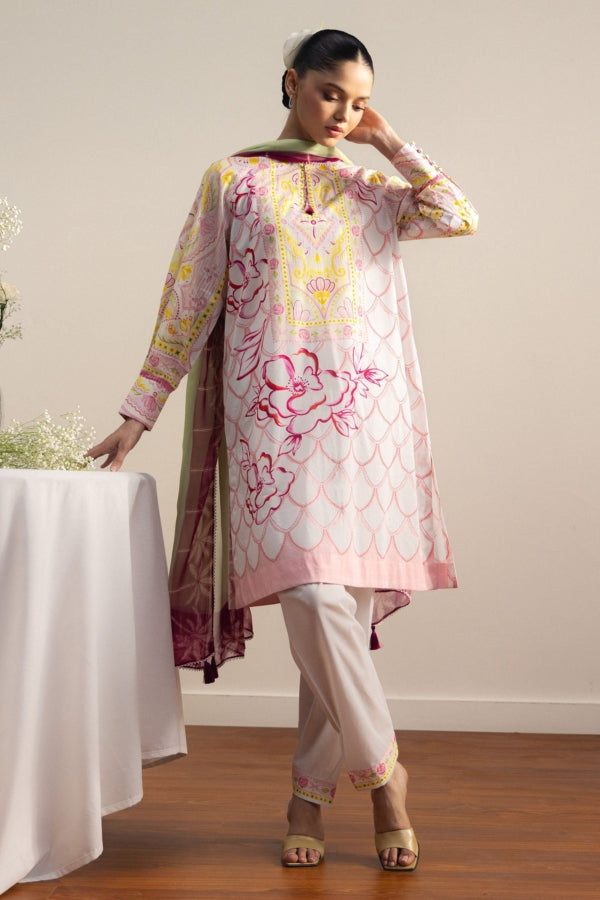 Coco by Zara Shahjahan Unstitched Printed Lawn 3 Piece Suit CZS26ULV NAMI-5B – Summer Collection