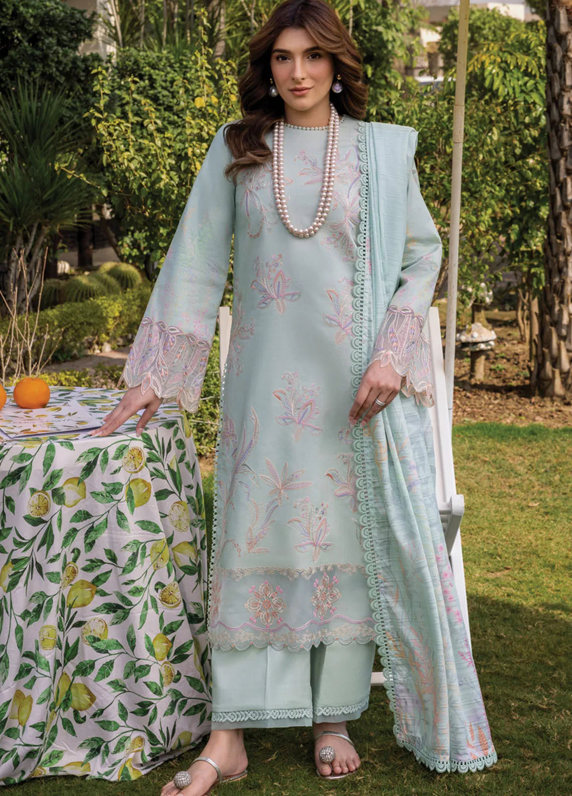 Rang Rasiya - Florence Embroidered Lawn Suit Unstitched 3 Piece RR25F D-10 Shireen - Summer Collection-