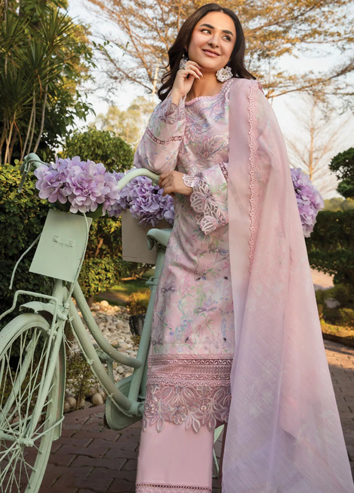 Rang Rasiya - Florence Embroidered Lawn Suit Unstitched 3 Piece RR25F D-11 Rania - Summer Collection
