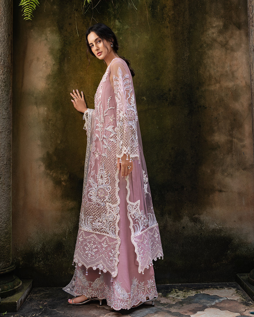 Lavie Haute by Esmel Unstitched Wedding Embroidered Net Suits 3 Piece EML25WU D-107 Aloura – Wedding Collection