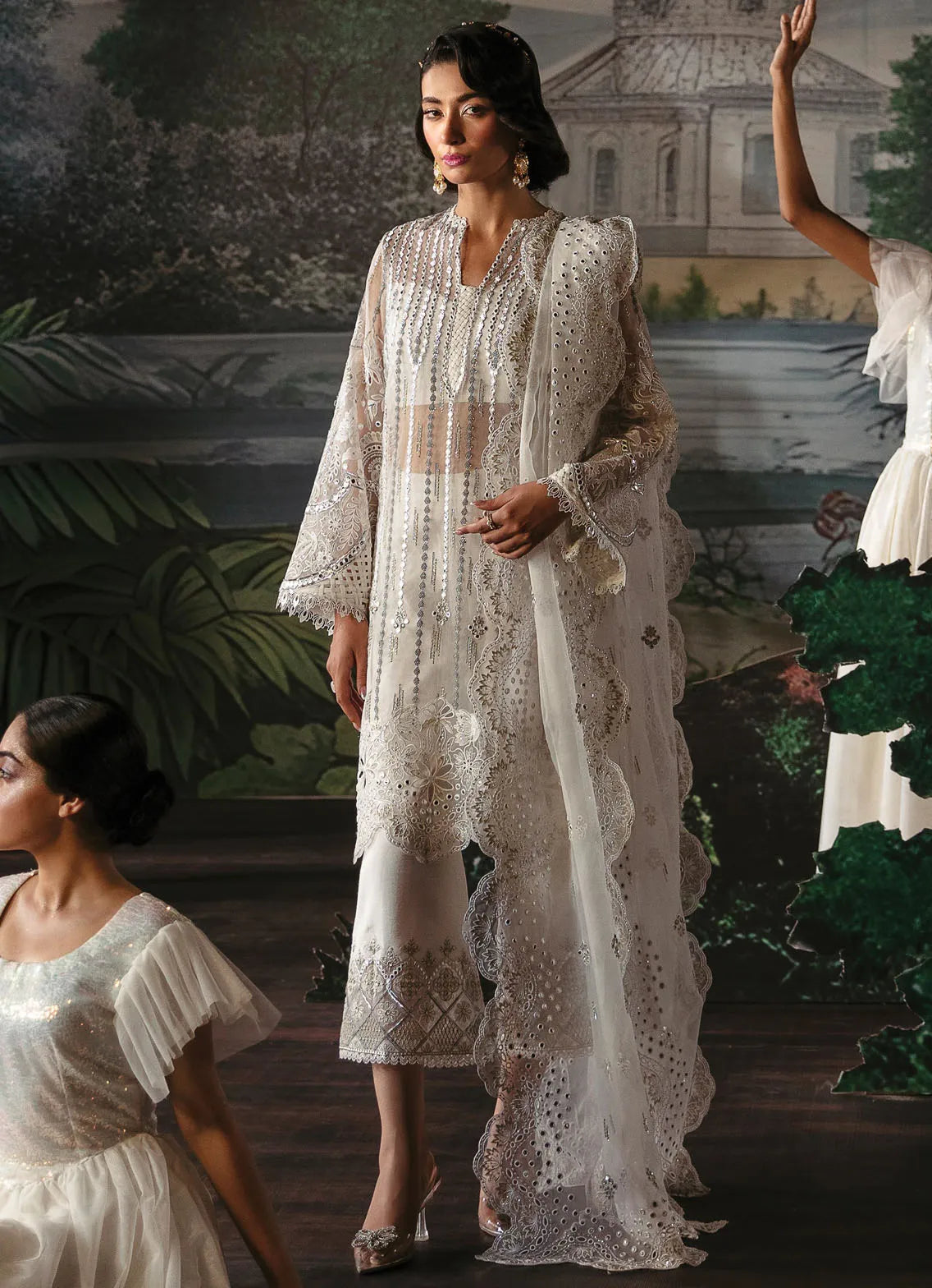 La Fuchsia By Afrozeh Embroidered Organza Suit Unstitched 3 Piece AF24L Laira - Festive Collection