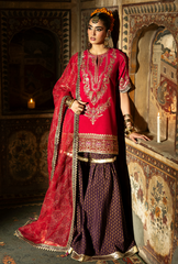 Singhar By Saad Shaikh Embroidered Raw Silk Suits Unstitched 3 Piece SSK25SG GULRUKH – Festive Collection