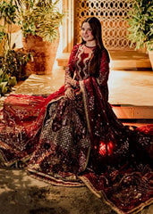 Sardinia Wedding Embroidered Organza Suit Unstitched 3 Piece SRD24B 605 Aalam Zeb – Formal Collection