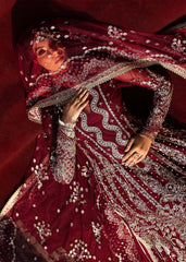 Sardinia Wedding Embroidered Organza Suit Unstitched 3 Piece SRD24B 605 Aalam Zeb – Formal Collection